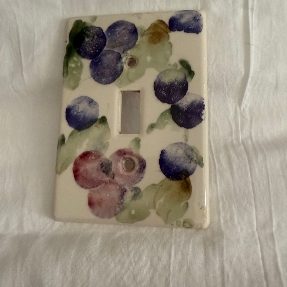 Grapevine Ceramic Light Switch Cover